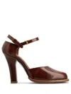 Tod's Logo-plaque Leather Pumps In Brown