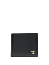 Tod's Leather Wallet With T Timeless Logo In Black