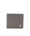 Tod's Textured Finish Modern Design Wallet In Gray