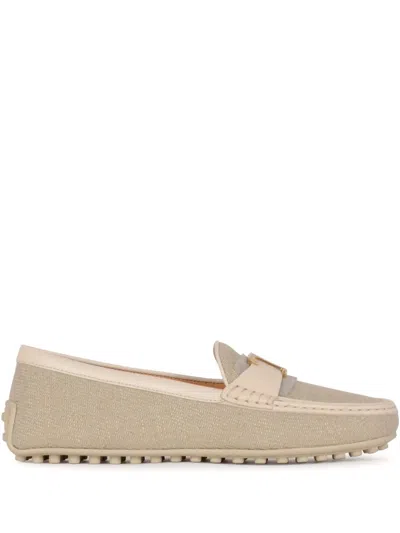 Tod's Logo-plaque Loafers In 中性色