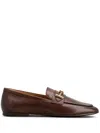 Tod's Leather Loafers In Brown