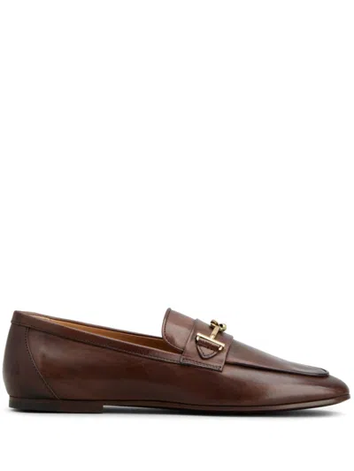 TOD'S LOGO-PLAQUE LOAFERS