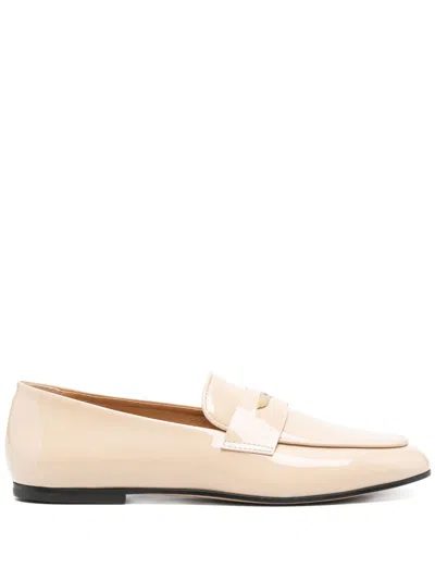 Tod's Logo-plaque Loafers In Neutrals