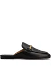 Tod's Logo-plaque Mules In Black