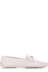 Shop Tod's Logo Plaque Round Toe Loafers