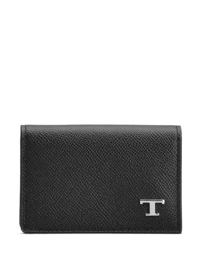 Tod's Logo-plaque Wallet In Black