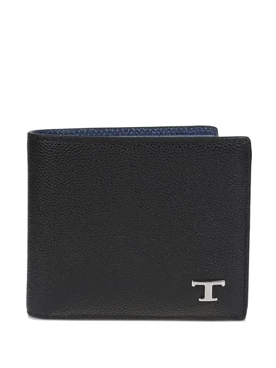 Tod's Logo-plaque Wallet In Black