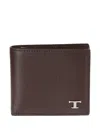 Tod's Logo Plaque Wallet In Brown