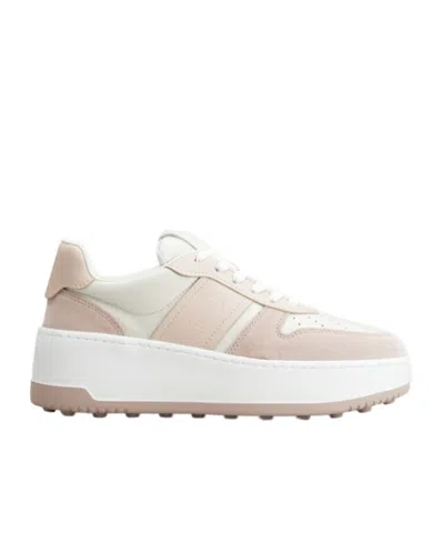 Tod's Logo-print Leather Sneakers In White