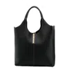 Tod's Logo Shoulder Bag In Black