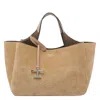 Tod's Suede Clutch Structured 2 Handles In Brown