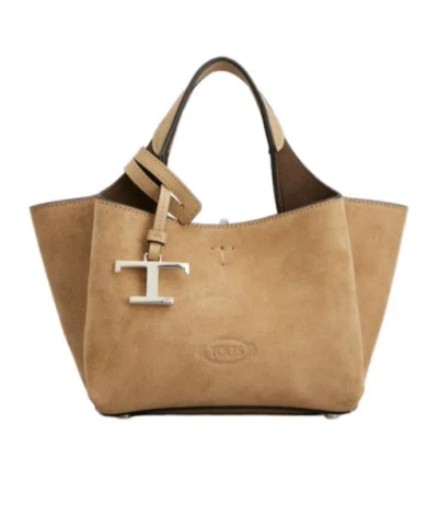 Tod's Logo Shoulder Bag In Brown