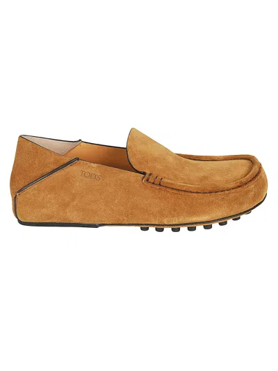 Tod's Logo Side Loafers In Monks Robe