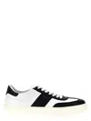 Tod's Round Toe Panel Sneakers In Nero