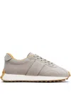 Tod's Logo-stamp Suede Lace-up Sneakers In Grey
