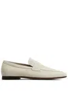 Tod's Logo-stamp Suede Loafers In Nude