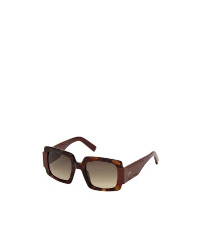 Tod's Logo Sunglasses In Brown