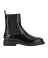 Tod's Elastic-panel Leather Chelsea Boots In Black