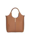 Tod's Logo Tote Bag In Brown