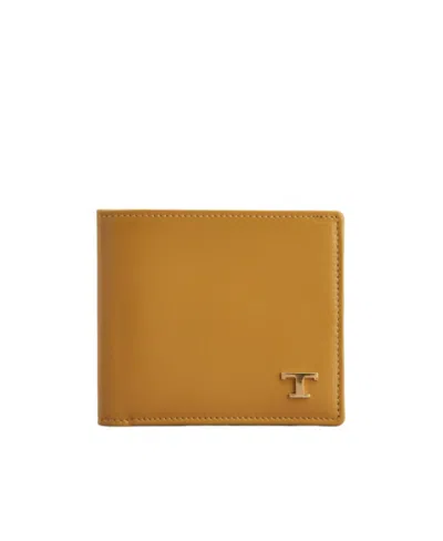 Tod's Logo Wallet In Orange