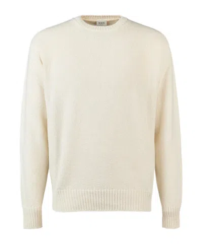 Tod's Round-neck Pullover In Alpaca And Cashmere In Neutral