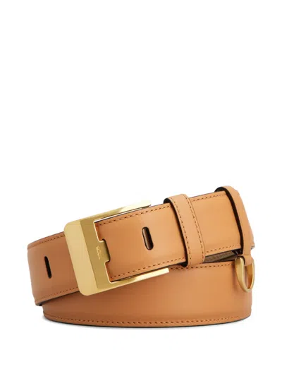 Tod's Logo-detail Belt In Orange