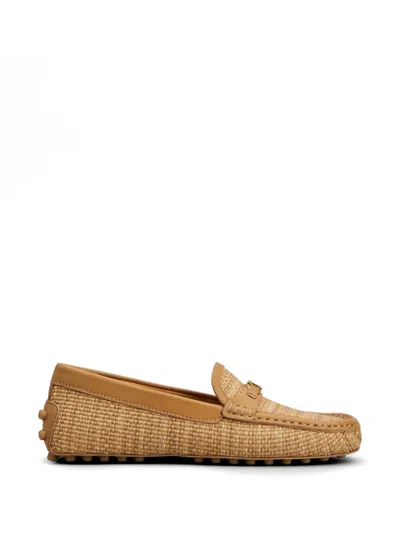 Tod's Logo-detail Loafers In Brown