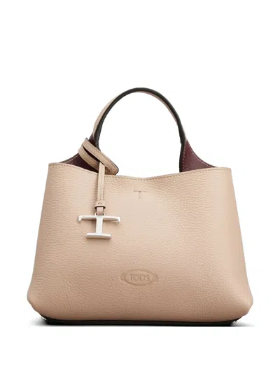 Tod's Micro Leather Crossbody Bag In Neutral