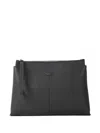 Tod's Logo-patch Pebbled Clutch Bag In Pattern