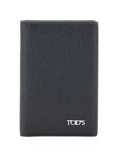 Tod's Logo-plaque Wallet In Black