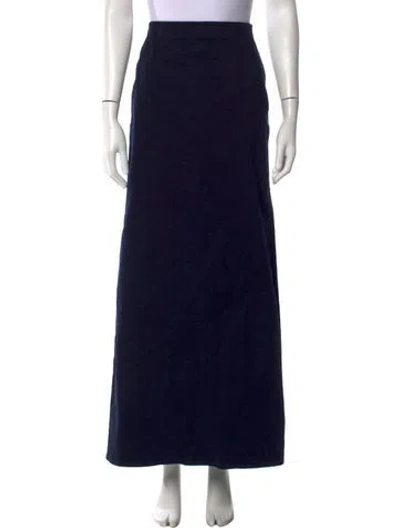 Pre-owned Tod's Long Skirt W/ Tags In Blue