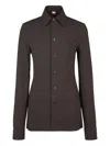 Tod's Long-sleeve Buttoned Shirt In Brown