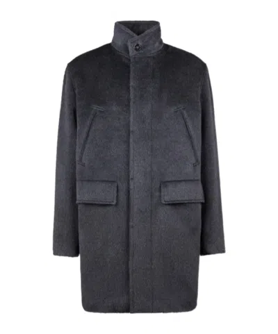 Tod's Long Sleeve Coat In Gray