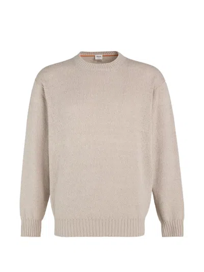Tod's Long-sleeve Round-neck Sweater In Neutral