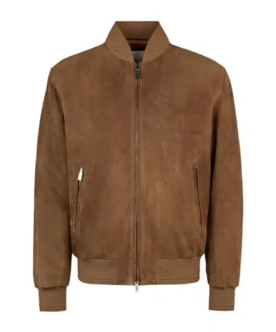 Tod's Long-sleeved Bomber Jacket In Brown