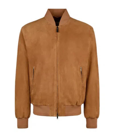 Tod's Long-sleeved Casual Jacket In Brown