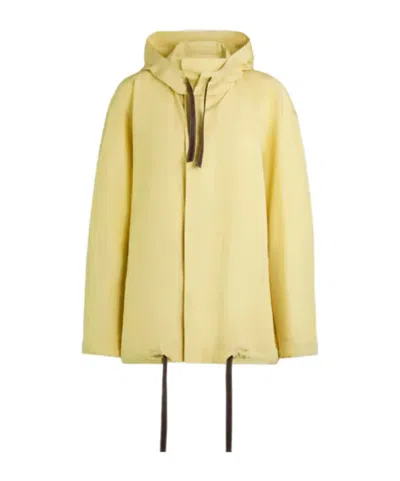 Tod's Long-sleeved Casual Jacket In Yellow