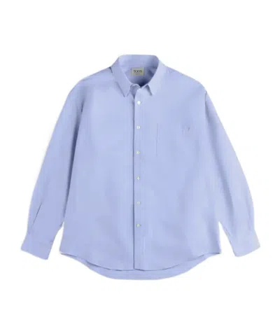 Tod's Long-sleeved Shirt In Blue