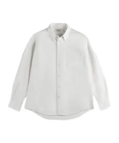 Tod's Long-sleeved Shirt In White