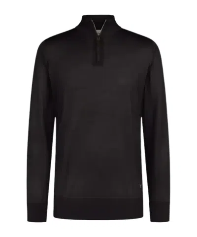 Tod's Long-sleeved Sweater In Black