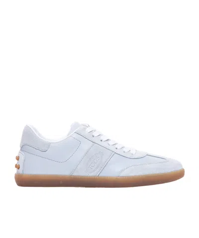 Tod's Low-cut Lace-up Sneakers In White