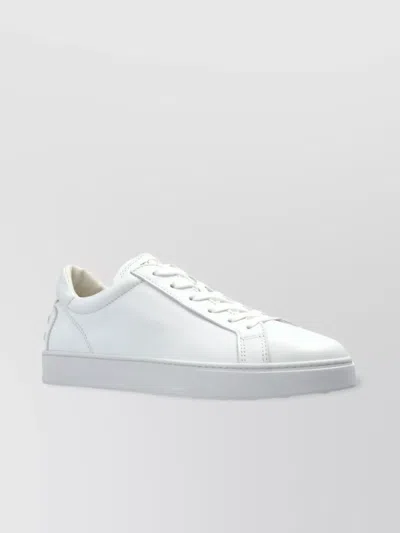 Tod's Low Top Round Toe Rubber Sole Sneakers In Red