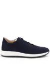 Tod's Low Top Sneakers With Rubber Sole And Suede Finish In Blue