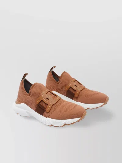 Tod's Sneakers In High-tech Fabric In Brown