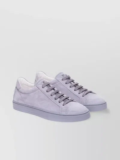 Tod's Panelled Suede Sneakers In Grey