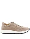 Tod's Round Toe Suede Finish Rubber Sole Sneakers In Neutrals