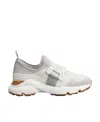 Tod's Womens White Sport Run 54c Calzino Logo-embellished Mesh Low-top Trainers In White