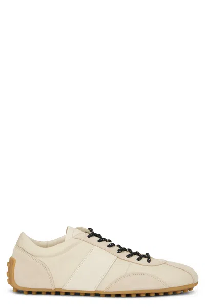Tod's Tod`s Low-top Suede & Technical Fabric Mini-inspired T-marathon Sneakers In Neutral