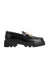 Tod's Tods Lthr Chnky T Logo Loafer In Black