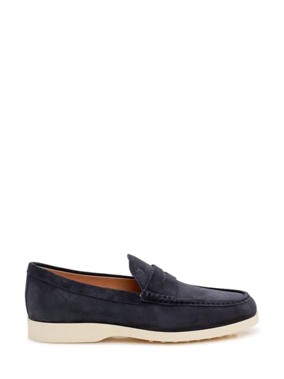 Tod's Tod`s Luxurious Suede Loafers For Ss26 In Blue